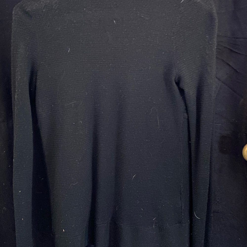 LOFT Black Draped Cardigan Sweater - Picture 6 of 8